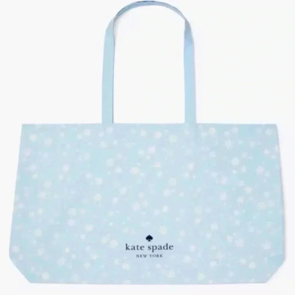 Kate Spade Large Snowflake Tote Light Sky Blue NWT - Picture 1 of 4